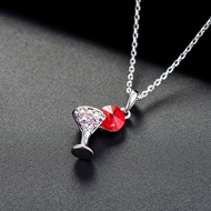 Picture of Most Popular Swarovski Element Platinum Plated Pendant Necklace