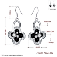 Picture of Fashionable Flowers & Plants Platinum Plated Dangle Earrings