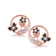 Picture of Nickel Free Rose Gold Plated Casual Stud Earrings with No-Risk Refund