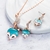 Picture of Delicate Small Rose Gold Plated Necklace and Earring Set