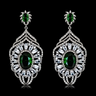 Picture of Luxury Platinum Plated Dangle Earrings with 3~7 Day Delivery