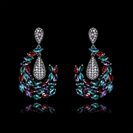 Picture of Good Cubic Zirconia Luxury Dangle Earrings