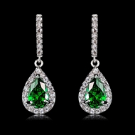 Picture of Nice Cubic Zirconia Green Dangle Earrings from Editor Picks