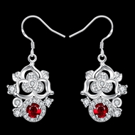 Picture of Distinctive Red Flowers & Plants Drop & Dangle Earrings with Low MOQ