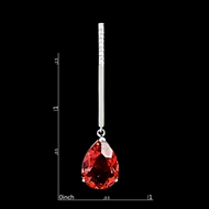 Picture of Cost Worthy Swarovski Element Platinum Plated Drop & Dangle