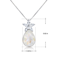 Picture of Charming Platinum Plated Swarovski Element Pendant Necklace As a Gift