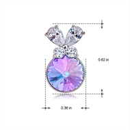 Picture of Inexpensive Zinc Alloy Purple Stud Earrings from Reliable Manufacturer