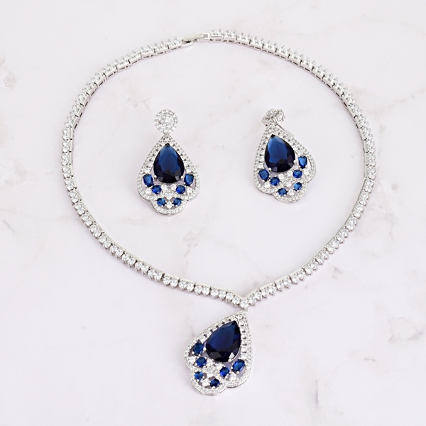 Picture of Need-Now Blue Casual Necklace and Earring Set from Editor Picks