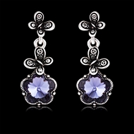 Picture of Hypoallergenic Platinum Plated Classic Dangle Earrings with Easy Return