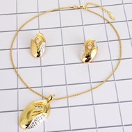 Picture of Dubai Gold Plated Necklace and Earring Set with No-Risk Refund