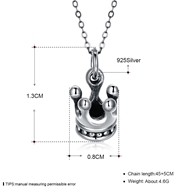 Picture of Inexpensive 925 Sterling Silver Small Pendant Necklace from Reliable Manufacturer