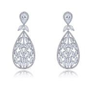 Picture of Low Price Copper or Brass Cubic Zirconia Dangle Earrings from Trust-worthy Supplier