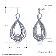 Picture of Impressive Colorful Cubic Zirconia Dangle Earrings with Low MOQ