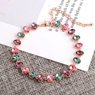 Picture of Most Popular Artificial Crystal Purple Fashion Bracelet