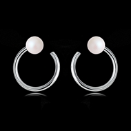 Picture of Low Cost Platinum Plated Fashion Stud Earrings with Beautiful Craftmanship