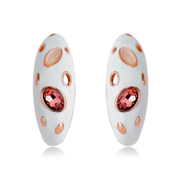 Picture of Need-Now White Rose Gold Plated Stud Earrings from Editor Picks