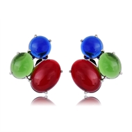 Picture of Zinc Alloy Colorful Stud Earrings in Exclusive Design