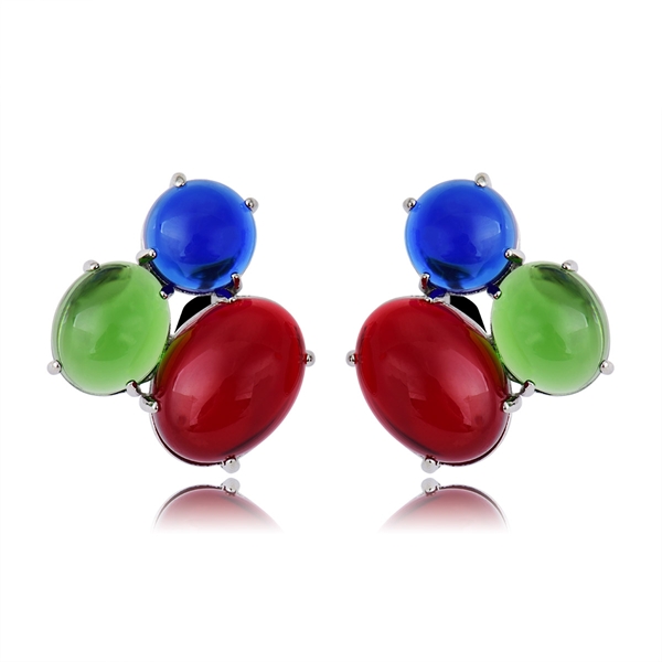 Picture of Zinc Alloy Colorful Stud Earrings in Exclusive Design