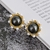 Picture of Wholesale Gold Plated Black Stud Earrings at Great Low Price