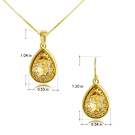 Picture of Irresistible Yellow Gold Plated Necklace and Earring Set with No-Risk Return