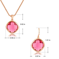 Picture of Low Cost Platinum Plated Artificial Crystal Necklace and Earring Set with Low Cost