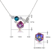 Picture of Classic Artificial Crystal Necklace and Earring Set of Original Design