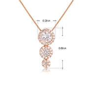 Picture of Copper or Brass Cubic Zirconia Pendant Necklace with Unbeatable Quality