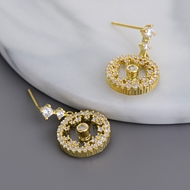 Picture of New Cubic Zirconia Delicate Dangle Earrings