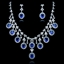 Show details for Pretty Cubic Zirconia Blue Necklace and Earring Set