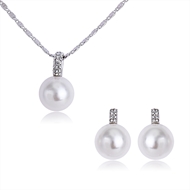 Picture of Unique Artificial Pearl Zinc Alloy Necklace and Earring Set