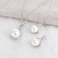 Picture of Good Quality Artificial Pearl Casual Necklace and Earring Set