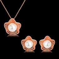 Picture of Zinc Alloy Gold Plated Necklace and Earring Set Factory Direct