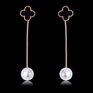 Picture of Delicate Artificial Pearl Classic Dangle Earrings