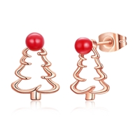 Picture of Impressive Red Rose Gold Plated Stud Earrings from Certified Factory