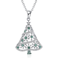 Picture of Unique Cubic Zirconia Platinum Plated Pendant Necklace