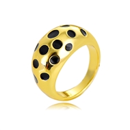 Picture of Bulk Gunmetal Plated Enamel Fashion Ring with Speedy Delivery