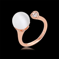 Picture of Beautiful Opal Rose Gold Plated Fashion Ring