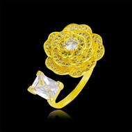 Picture of Most Popular Cubic Zirconia Platinum Plated Fashion Ring