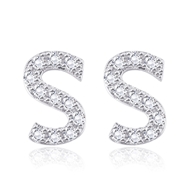 Picture of Fashion Platinum Plated Stud Earrings with 3~7 Day Delivery