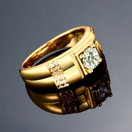 Picture of Inexpensive Gold Plated Cubic Zirconia Fashion Ring from Reliable Manufacturer