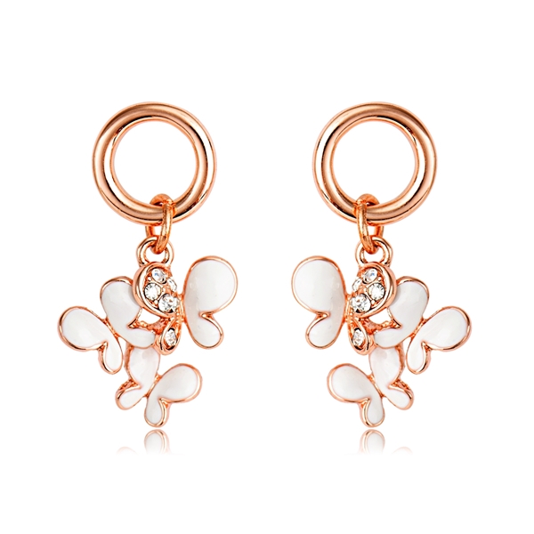 Picture of White Rose Gold Plated Dangle Earrings with Speedy Delivery