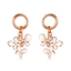 Show details for White Rose Gold Plated Dangle Earrings with Speedy Delivery