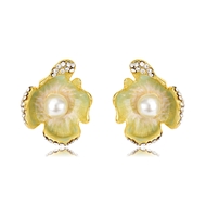 Picture of Fancy Flower Gold Plated Stud Earrings