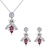 Picture of Good Quality Swarovski Element Zinc Alloy Necklace and Earring Set