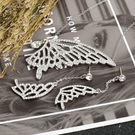 Show details for Zinc Alloy White Necklace and Earring Set in Flattering Style Show details for Zinc Alloy White Necklace and Earring Set in Flattering Style