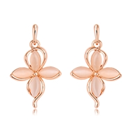 Picture of Hot Selling White Rose Gold Plated Dangle Earrings from Top Designer