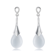 Picture of Classic White Dangle Earrings Online Only