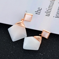 Picture of Featured White Opal Dangle Earrings with Full Guarantee