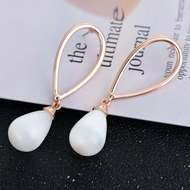 Picture of Purchase Rose Gold Plated White Dangle Earrings Exclusive Online