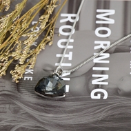 Show details for Delicate Swarovski Element Black Pendant Necklace Show details for Delicate Swarovski Element Black Pendant Necklace